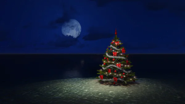 Christmas tree on a tropical island