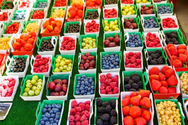 Different berries on market in south of France, Arles, Provence