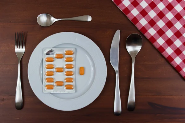Pills in a plate