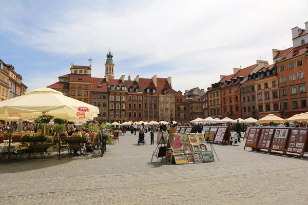 Beautiful colorful Old Buildings and Restaurants at Market Square