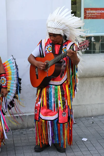South American Musician performing at Beyoglu street