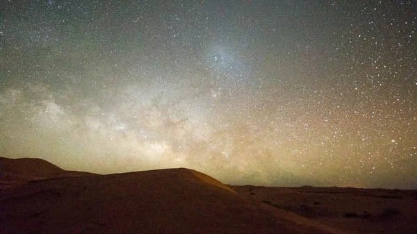 Stars and miky way over desert