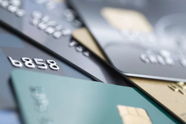 Credit Cards close-up - Stock Image