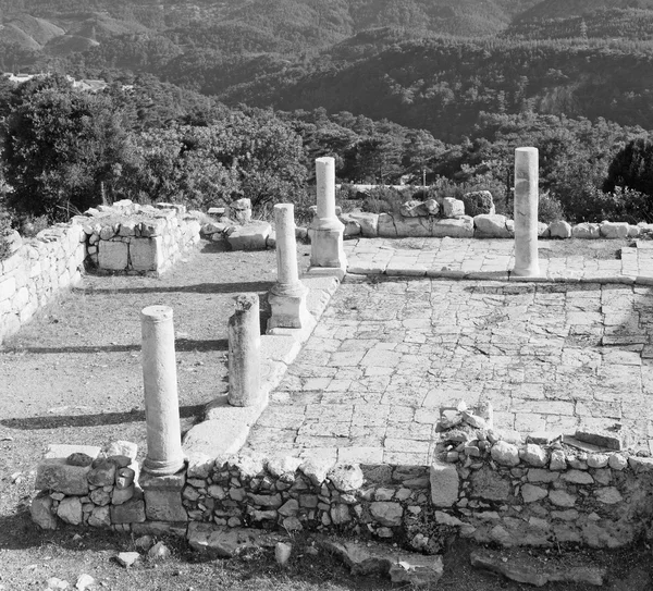 ruins stone and theatre in  antalya  arykanda turkey asia sky a
