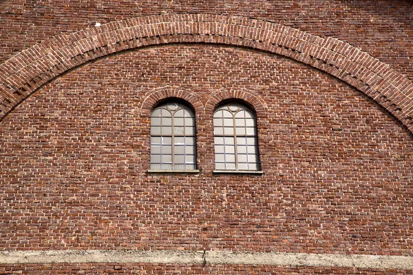 Rose window  italy  lombardy     in  the   campo   brick   tower