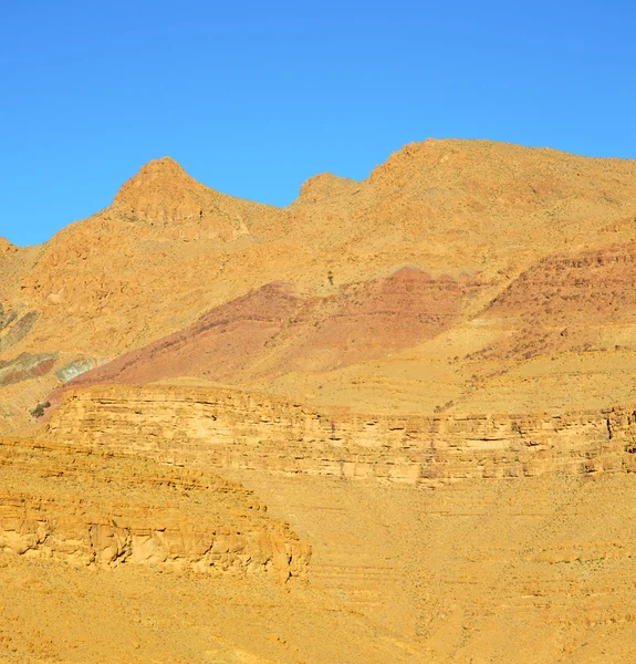 In   africa morocco the atlas dry mountain ground isolated hill