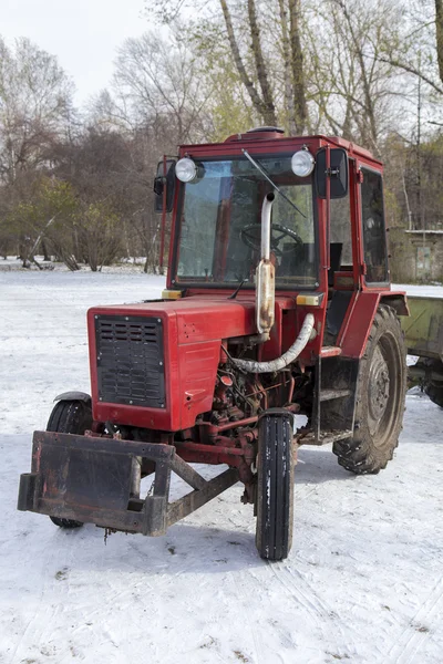 Tractor on the white background