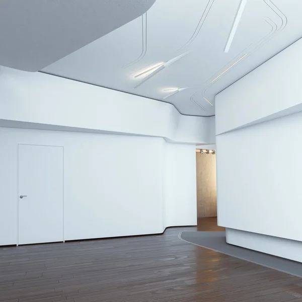 Modern interior with white walls