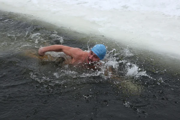 Traditional Russian winter swimming