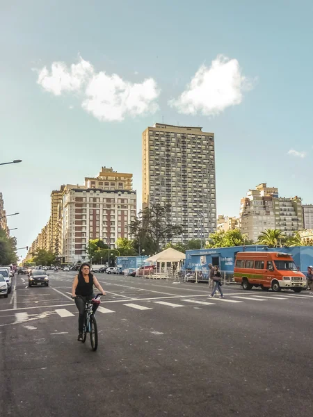 Avenue of Mar del Plata City in Buenos Aires Argentina