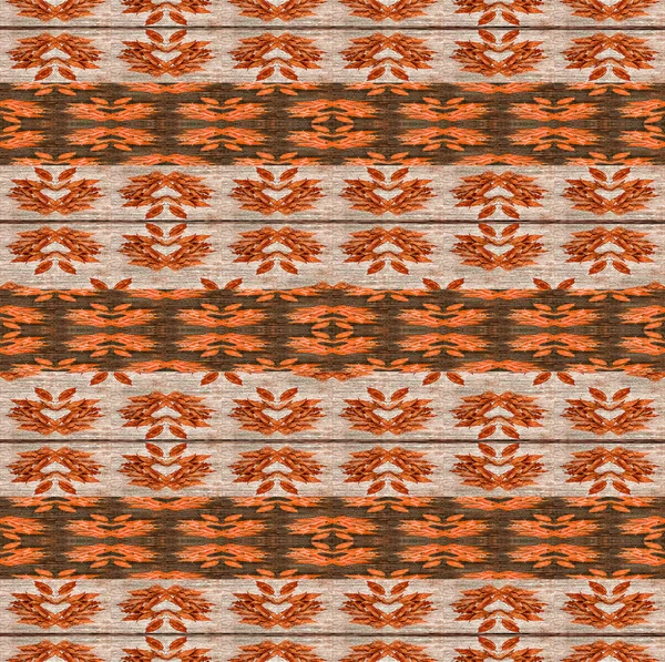 Warm Tones Ethnic Textile Pattern