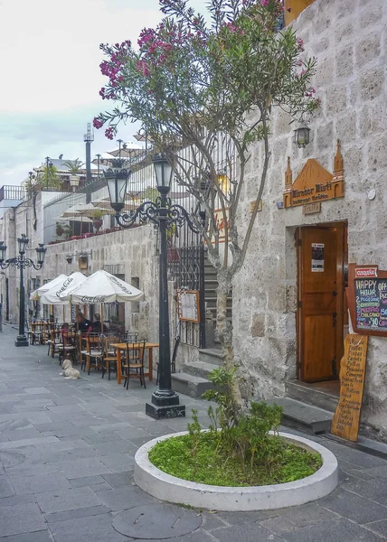 People at Restaurant in Historic Center of Arequipa