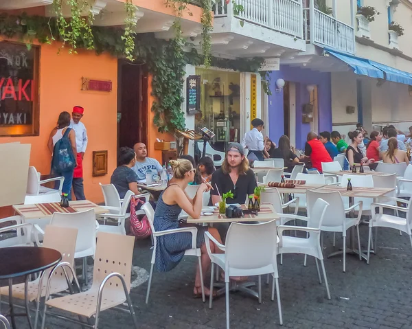 People at Outdoors Restaurant in Cartagena