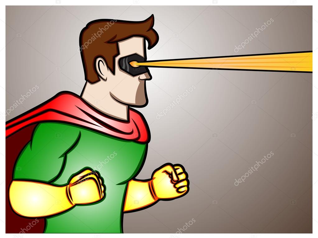 Visión de superhéroe Laser Beam — Vector de stock © putragin 63352613