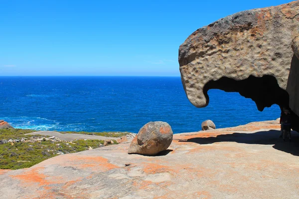 Remarkable Rocks: Remarkable Rocks on South Australia\'s Kangaroo Island. Rocks have been naturally carved by erosion from the nearby sea and other elements.