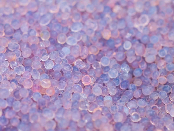 Close up blue and purple silica gel