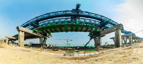 Panorama of express way construction site