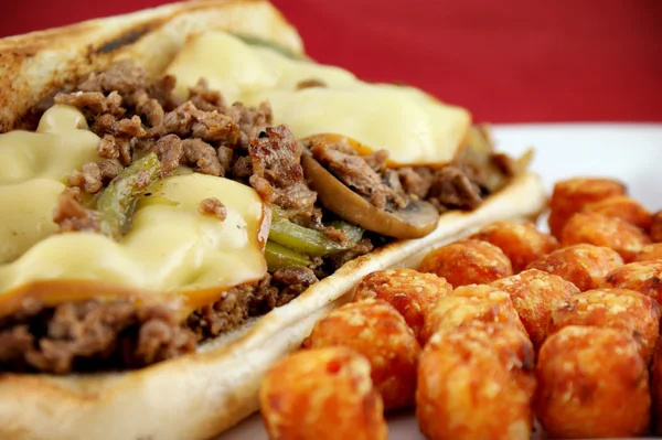 Philly cheese steak sandwich