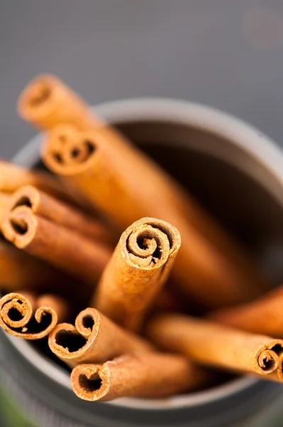 Close up of cinnamon sticks