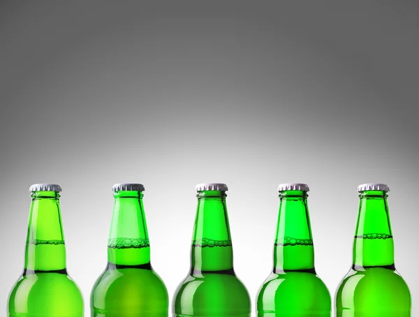 Green beer bottles