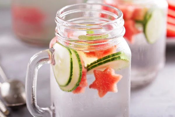 Watermelon and cucumber detox water