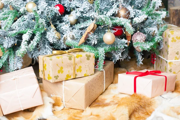 Presents under the Decorated Christmas tree