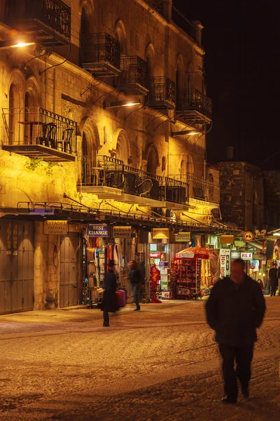 JERUSALEM, ISRAEL - FEBRUARY 17, 2013: Tourists walking near Jaf