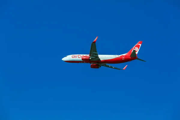 CORFU AIRPORT, GREECE - JULY 12, 2011: Boeing 737 of Airberlin a