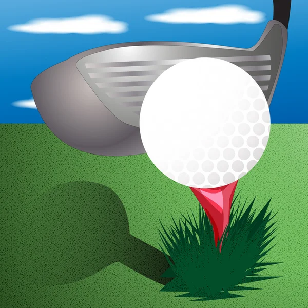 Golf club and ball vector