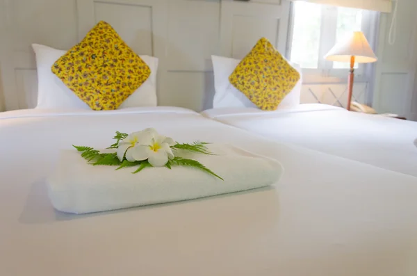 Towels flower bed