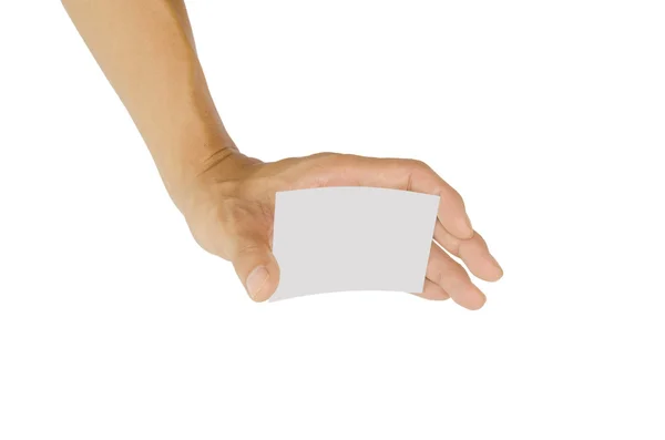 Hand with card