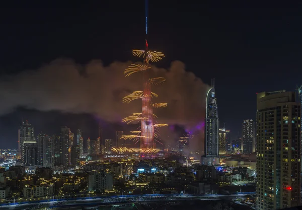 Dubai Burj Khalifa New Year 2016 fireworks