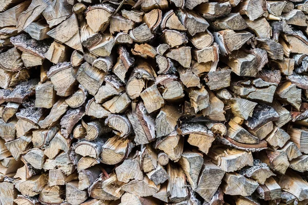 Pile of wood logs ready for winter