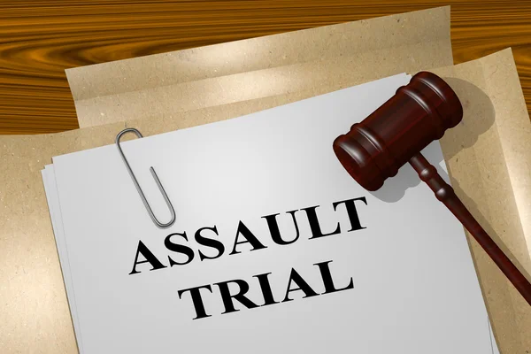 Assault Trial legal concept