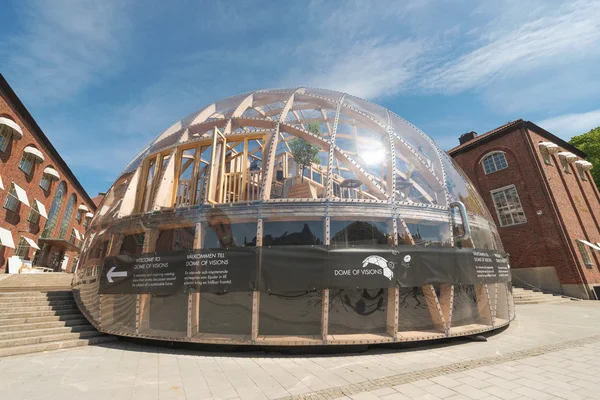 Dome of Visions house, a spherical test building outside of KTH