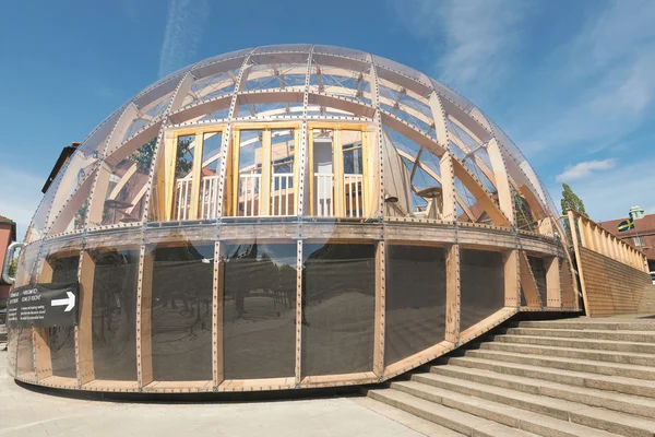 Dome of Visions house, a spherical test building outside of KTH