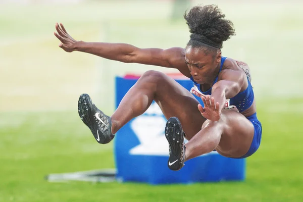 Tianna Bartoletta in the women long jump at the IAAF Diamond Lea