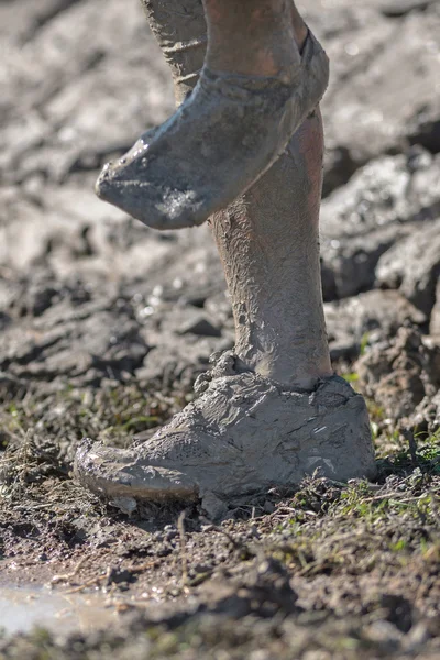 Shoes stuck at the Mud Charge by Backstrom at the Tough Viking e