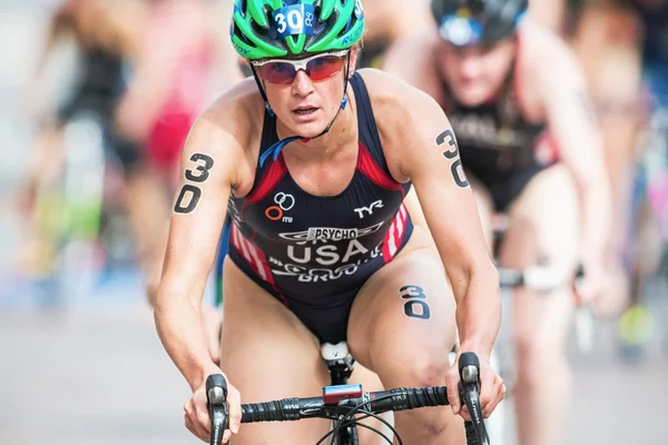 Closeup of Katie Hursley from USA after the transition to cyclin