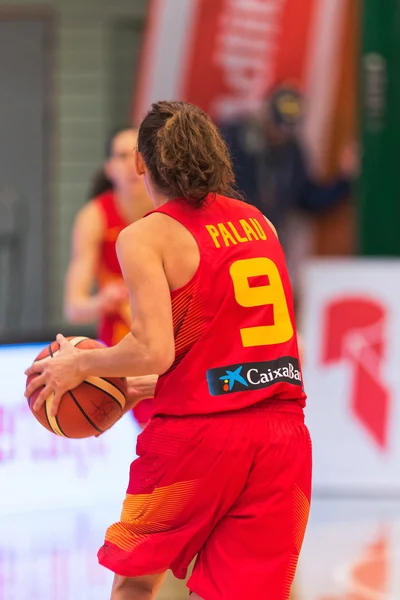Laila Palau in the Women European Basketball Qualifier game betw