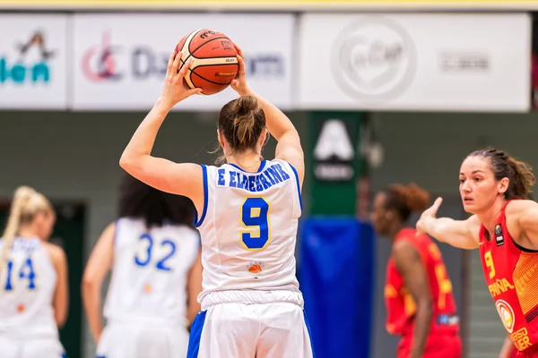 Sweden against Spain at the Women European Basketball Qualifier