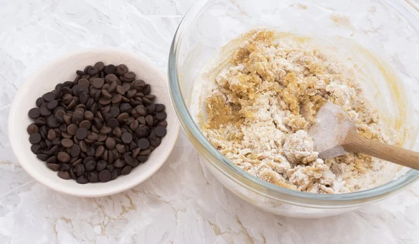 Chocolate chips to be added to cookie dough