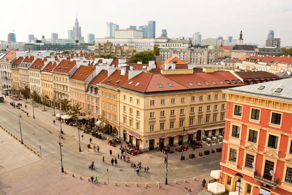 Krakowskie Przedmiescie street in Warsaw, view from above