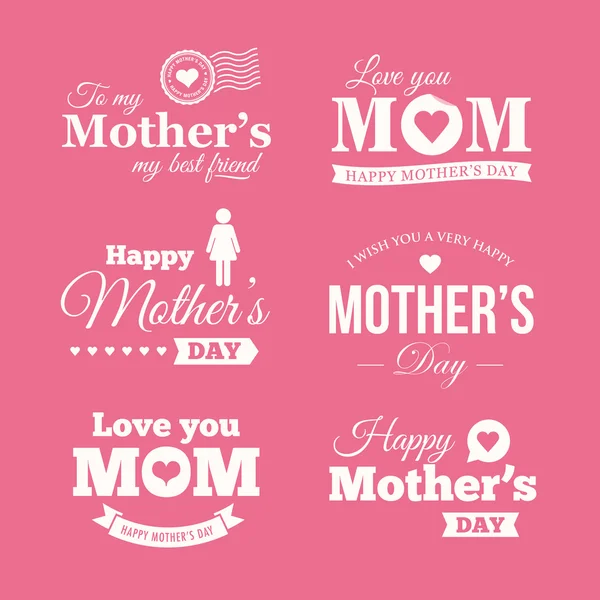 Happy mothers day. Set of badges, logo, labels, signs and symbols