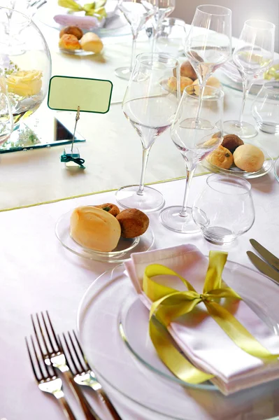 Formal luxury table setting for a catered event