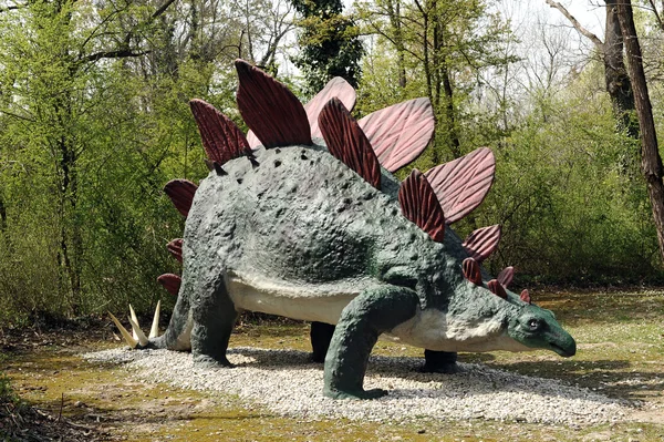 Model of Stegosaurus Dinosaurin Outdoor Theme Park