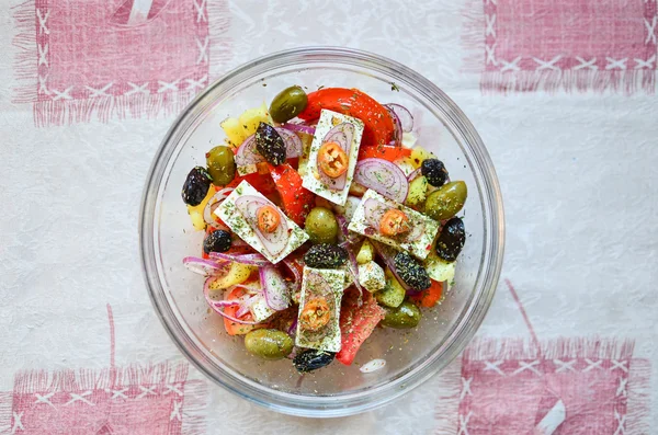 Greek salad from above