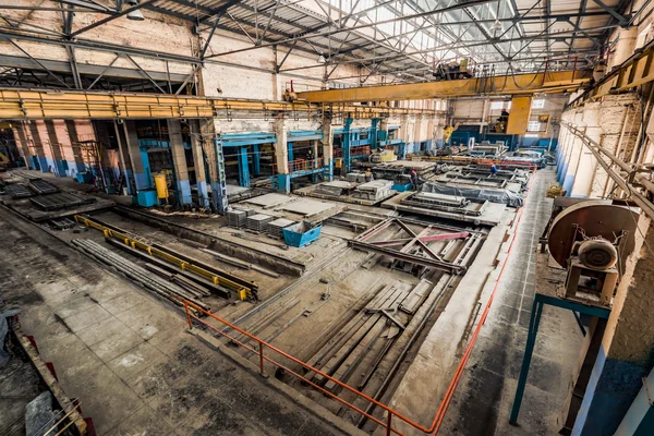 Kyiv, Ukraine - January 27, 2016: Old factory for concrete production