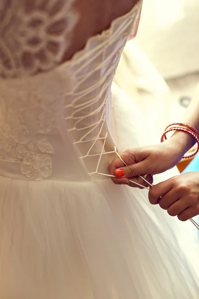 Closeup image of wedding preparations