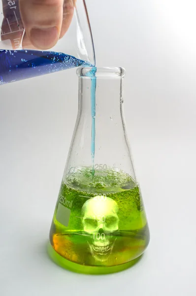 Science Beaker Poison Skull